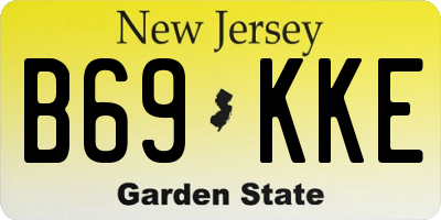 NJ license plate B69KKE