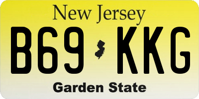 NJ license plate B69KKG