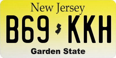 NJ license plate B69KKH