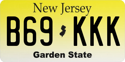 NJ license plate B69KKK