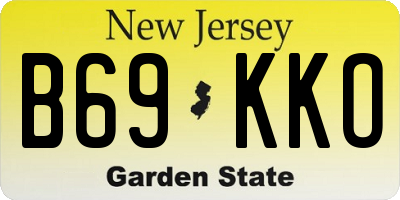 NJ license plate B69KKO