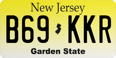NJ license plate B69KKR