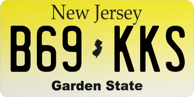 NJ license plate B69KKS
