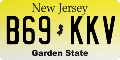 NJ license plate B69KKV
