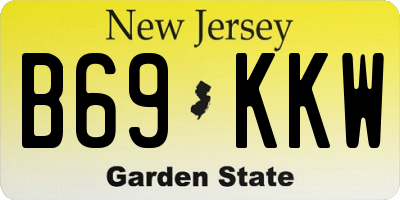 NJ license plate B69KKW