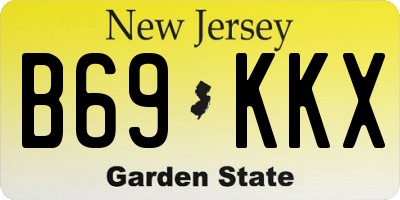 NJ license plate B69KKX
