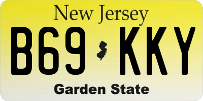 NJ license plate B69KKY