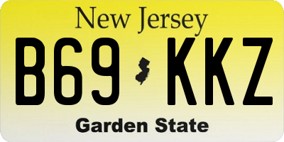 NJ license plate B69KKZ