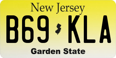 NJ license plate B69KLA