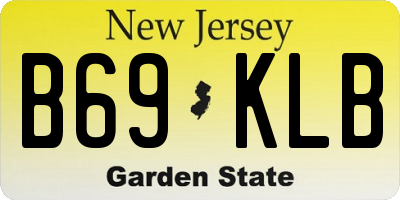 NJ license plate B69KLB