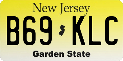 NJ license plate B69KLC