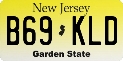 NJ license plate B69KLD