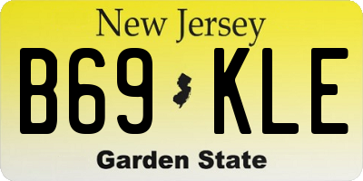 NJ license plate B69KLE