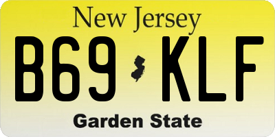 NJ license plate B69KLF