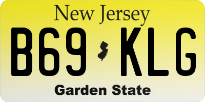 NJ license plate B69KLG
