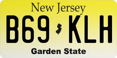 NJ license plate B69KLH