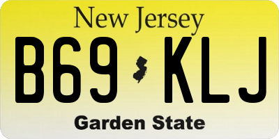 NJ license plate B69KLJ