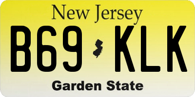NJ license plate B69KLK
