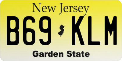 NJ license plate B69KLM