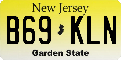 NJ license plate B69KLN