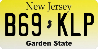 NJ license plate B69KLP