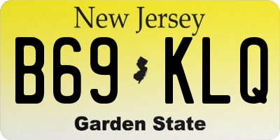 NJ license plate B69KLQ