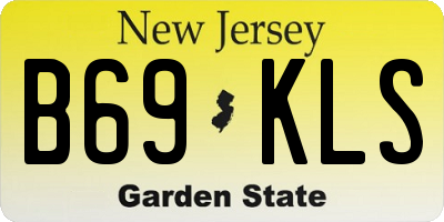 NJ license plate B69KLS