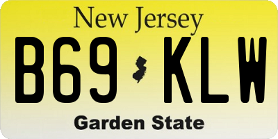 NJ license plate B69KLW