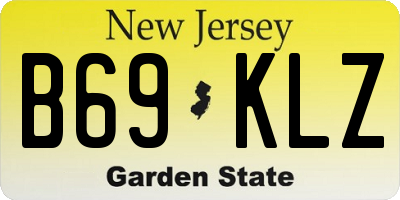 NJ license plate B69KLZ