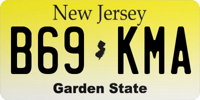 NJ license plate B69KMA