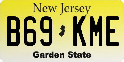 NJ license plate B69KME