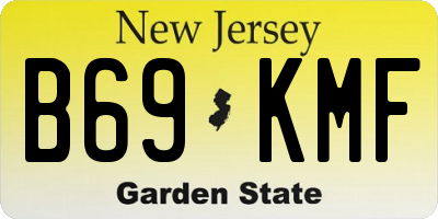 NJ license plate B69KMF
