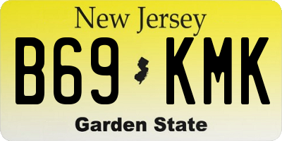 NJ license plate B69KMK