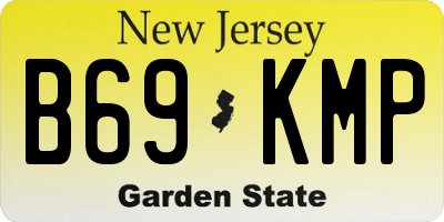 NJ license plate B69KMP