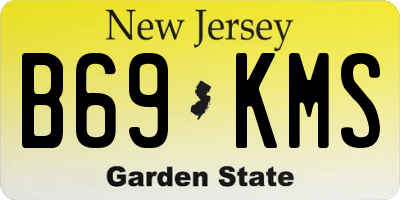 NJ license plate B69KMS