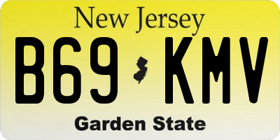NJ license plate B69KMV