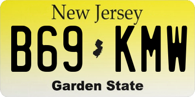 NJ license plate B69KMW