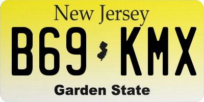 NJ license plate B69KMX