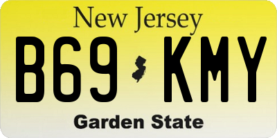 NJ license plate B69KMY
