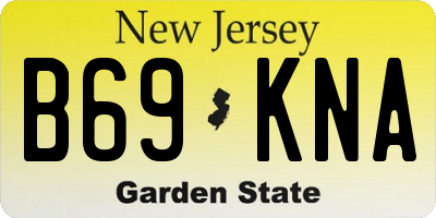 NJ license plate B69KNA