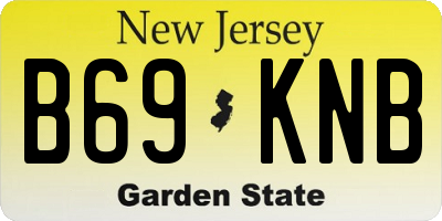 NJ license plate B69KNB
