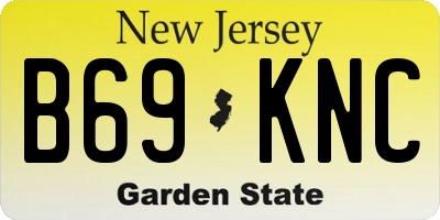 NJ license plate B69KNC