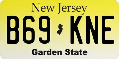 NJ license plate B69KNE