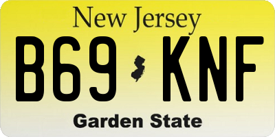 NJ license plate B69KNF