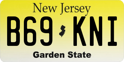 NJ license plate B69KNI