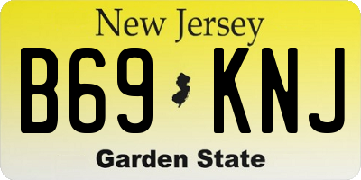 NJ license plate B69KNJ