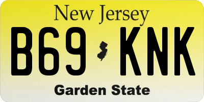 NJ license plate B69KNK