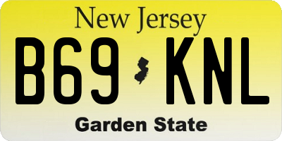 NJ license plate B69KNL