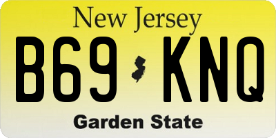 NJ license plate B69KNQ