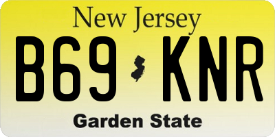 NJ license plate B69KNR